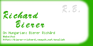 richard bierer business card