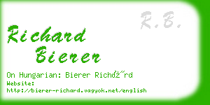 richard bierer business card